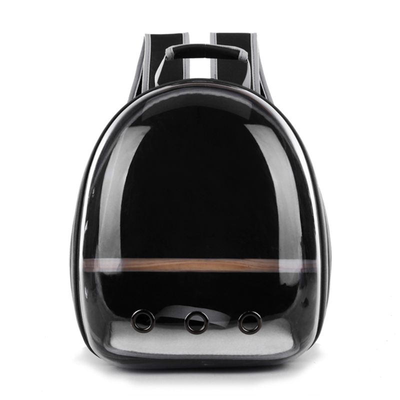 Pet Papagei Träger Vogel Reisetasche Raum Kapsel Transparent Rucksack Atmungs 360 grad Sightseeing: Black