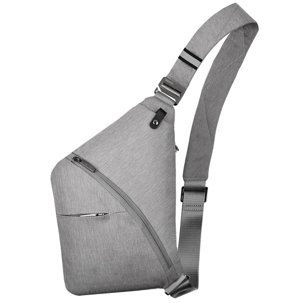 Osoce Anti-Diefstal Crossbody Bag Schoudertas Sling Borst Bag Waterdichte Cover Pack Rugzak Fiets Sport: Silver grey 2nd