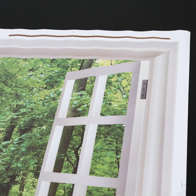 Huge Window 3D Green View Flowers Plant Wall Stickers Art Mural Decal Wallpaper