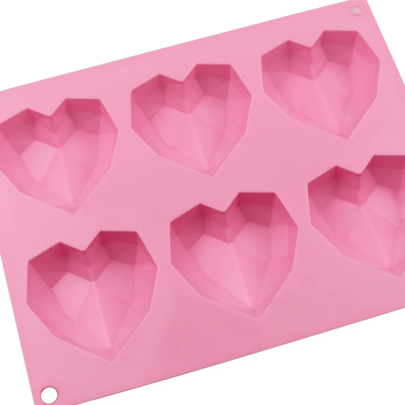 3D Geometric Cake Mold Heart Shaped Silicone Cake Mold With Mini Hammer Silicone Mousse/Chocolate Cakes Mould For Birthday