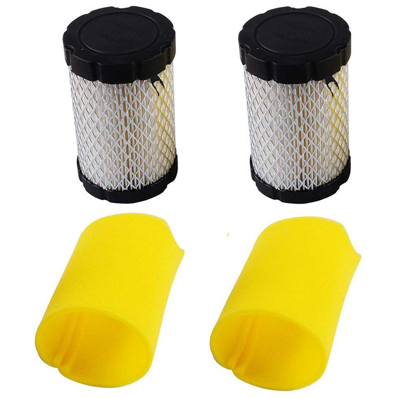 Maaier Luchtfilters Vervangen Voor Briggs Stratton 796031 (591334 Of 594201) plus 797704 Schuim Pre-Cleaner (Pack Van 2)