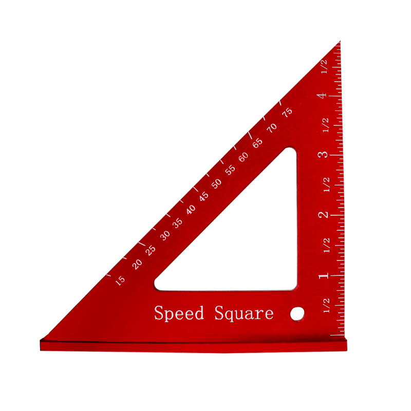 Aluminum Rafter Square Carpenter Inch Speed Square Ruler Woodworking Triangle Marking Gauge Framing Square Layout Tool: Small