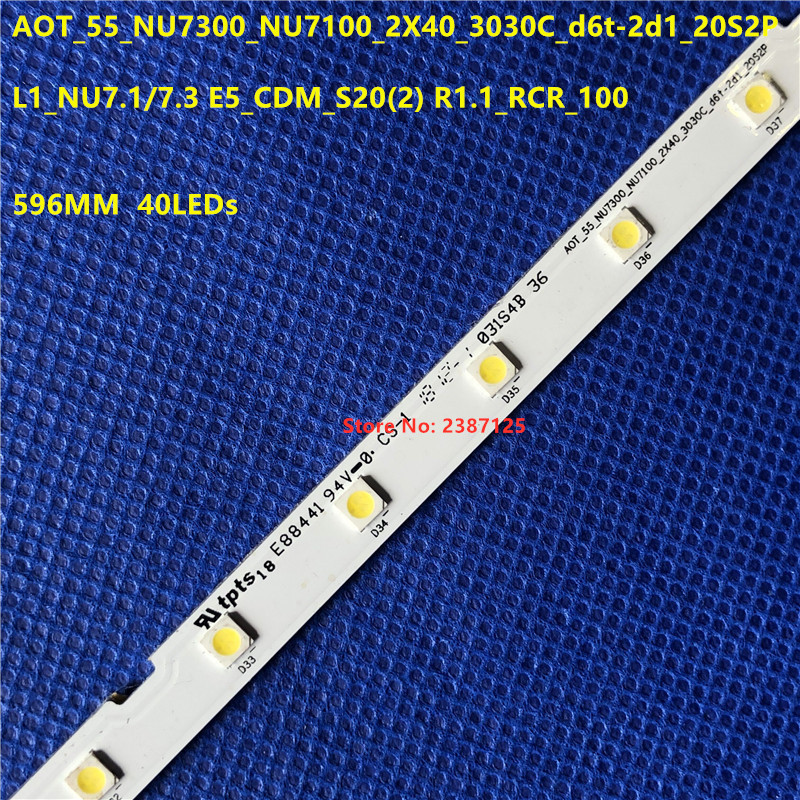 20PCS LED Strips Voor UE55NU7023 UE55NU7090 UE55NU7092 UE55NU7172 UE55NU7179 UE55NU7300 UE55NU7500 UE55NU7655 UE55NU7670