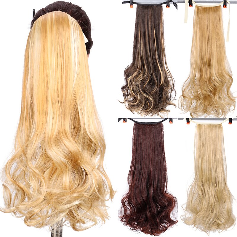 Krullend Natuurlijke Haar Paardenstaart Extensions Hittebestendige Synthetische Hair Extensions Koord Paardenstaart Mumupi