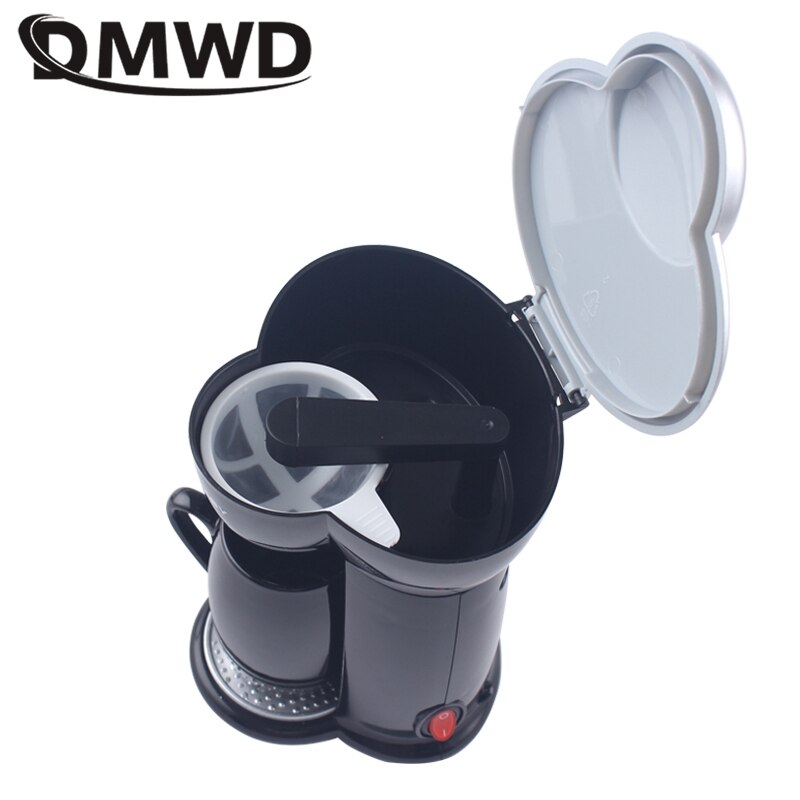 DMWD 140ML Mini American Coffee Machine Automatic Drip Coffee Maker Single Cup Coffee Maker for Home And Office 110/220V