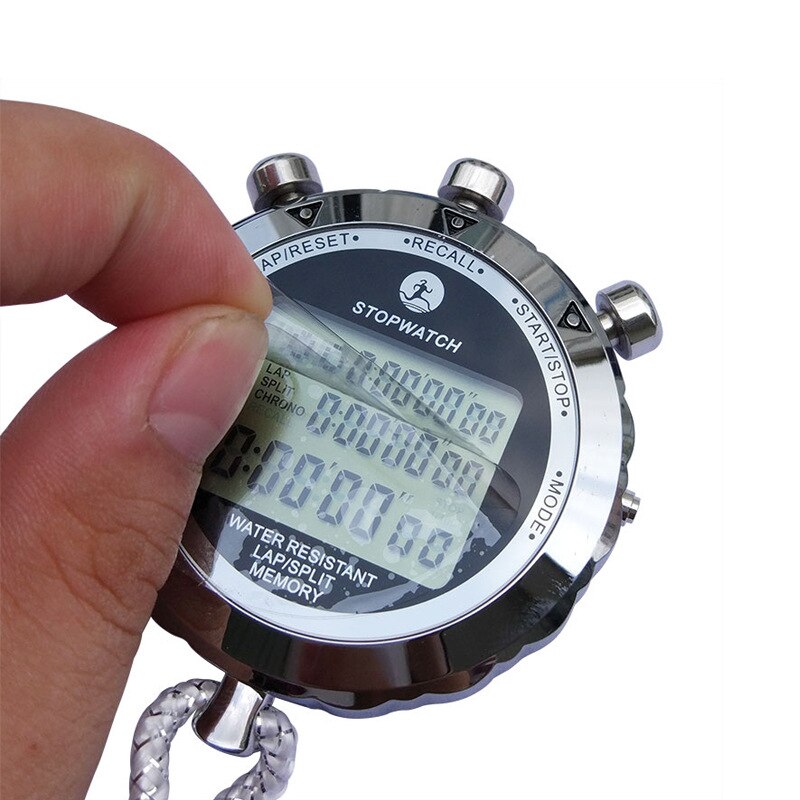 PS-538 Stopwatch Timing Sports Classic Multi-function Metal Timer Digital Display Dwaterproof Electronic Chronograph