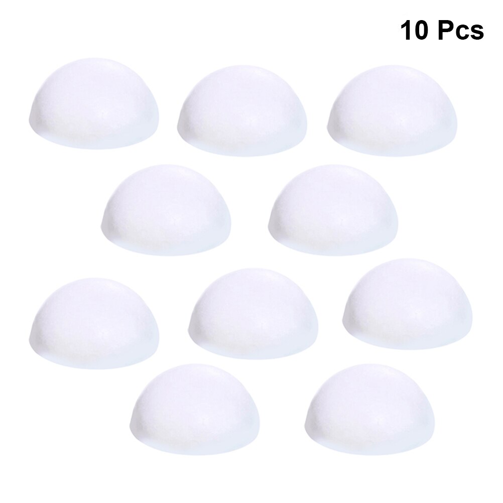 10 Pieces 2cm Shaped Styrofoam Ornaments DIY Craft Party Decoration: Half Ball7.5cm