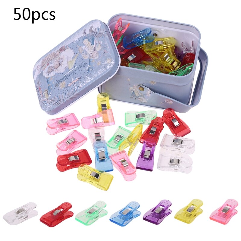Juego de Clips multiusos para Patchwork, costura, Quilting, ceñido, manualidades, 100 unidades: 17 50pcs