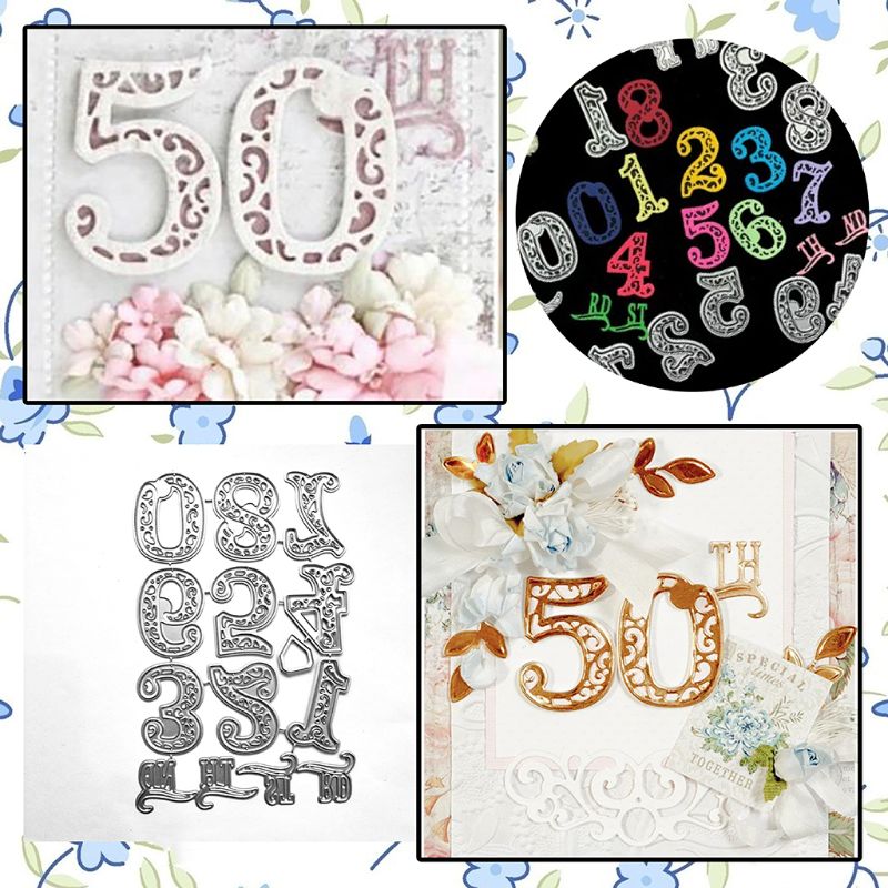 E8BD Carbon Steel Cartoon Math Numbers Cutting Die Embossing Stencil Template Mold DIY Paper Art Craft Scrapbook Bookmark Card