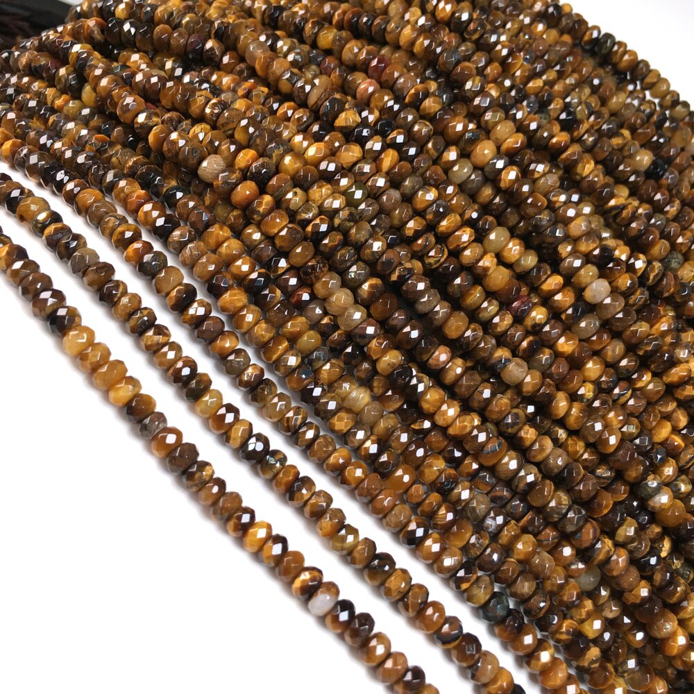 Natural Stone Faceted Scattered bead charm agates small Beads for Jewelry Making DIY Necklace Bracelet Accessories size 3x4mm