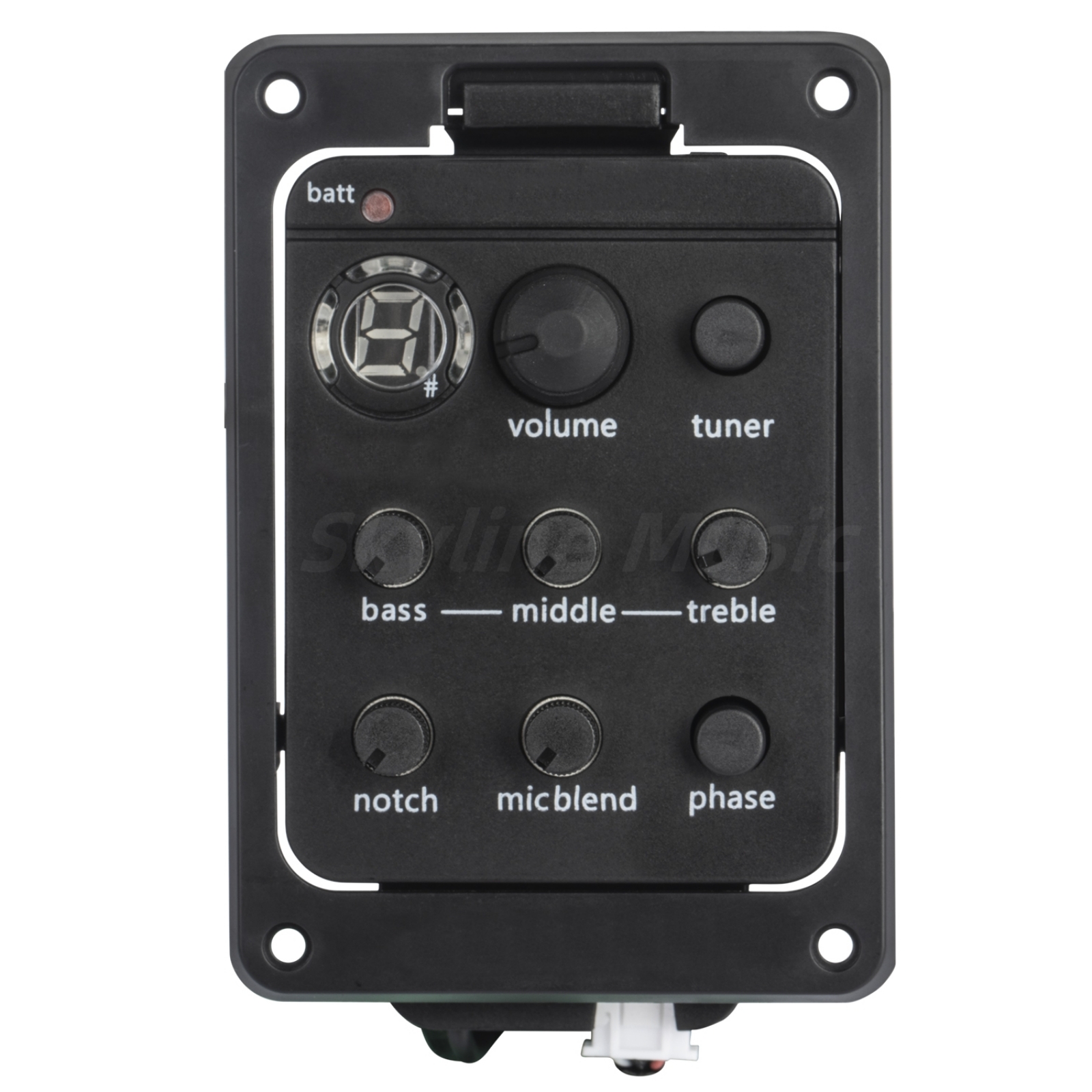 5 stücke Pickup 301 Akustik gitarren vorverstärker EQ Tuner Piezo Pickup Equalizer System: Blau