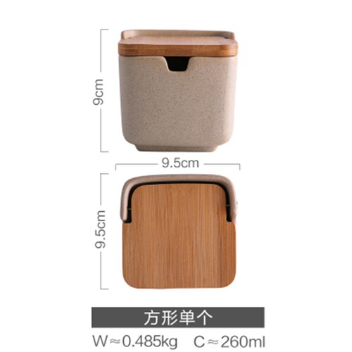 Style japonais assaisonnement boîte ménage sucre céramique bol assaisonnement pot avec couvercle sel pot huile d'olive bouteille cuisine fournitures: 1pcs