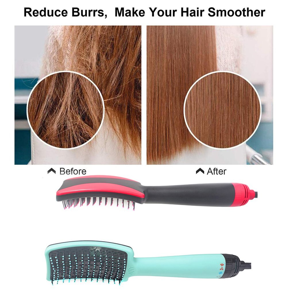 Arc-Shaped Straight Hair Comb Hair Dryer Multifunctional Air Comb Wet And Dry Ergonomic Handle