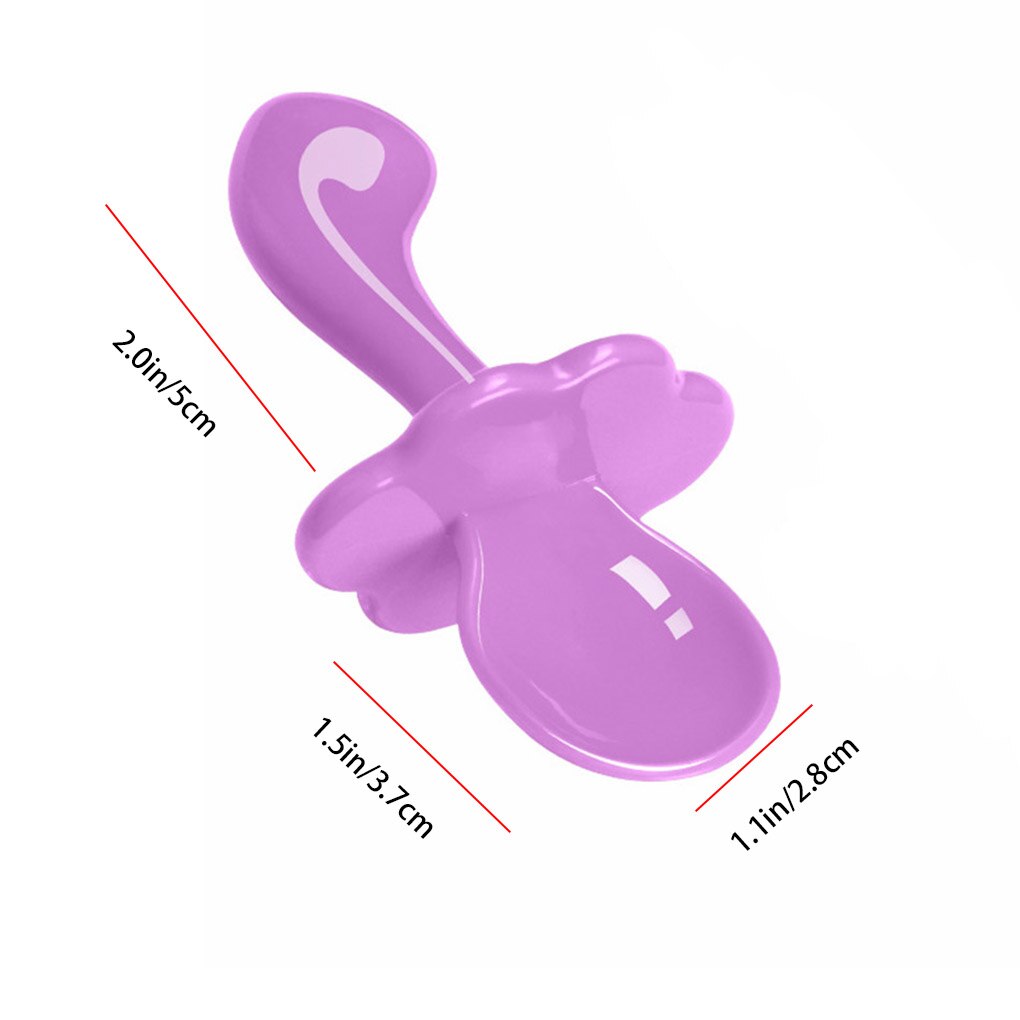 2 stuks korte steel lepel + vork set effen kleur baby training lepel veiligheid pp kinder servies wolk vork lepel set