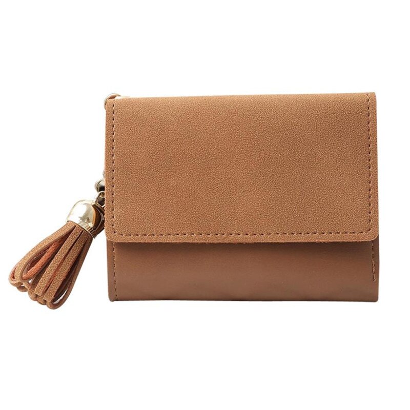 Valink kvinner enkel kort lommebok skumring pengepung kortholder kvinner lommebøker cartera kvinnelige vesker små lommebøker carteras: Brun