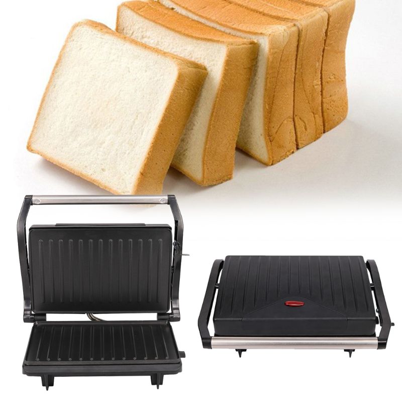 Parrilla eléctrica antiadherente para hacer carne, máquina de desayuno doméstica sin humo, 95AC, enchufe europeo
