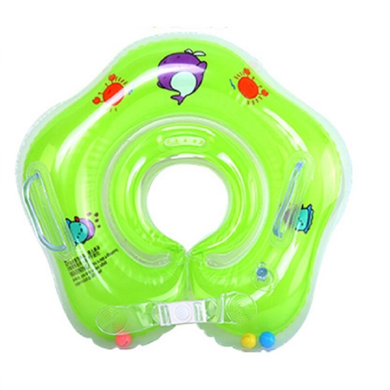Tube de natation gonflable pour bébé, anneau de cou, flotteur de sécurité pour bébé, accessoires de natation d'eau gonflable Flamingo: Green