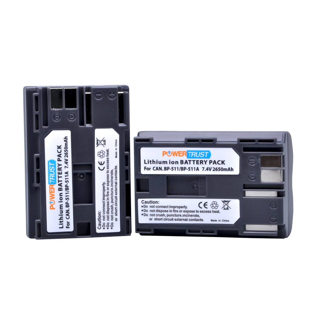 BP-511 BP-511A 2650mAh Camera Battery BP511 BP 511 For Canon EOS 40D 300D 5D 20D 30D 50D 10D D60 G6 BP 511A