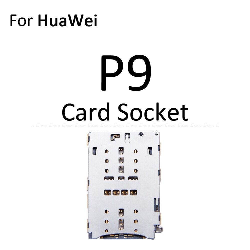 Sim Card Socket Slot Tray Reader Holder Connector Micro SD Adapter Container For For HuaWei P9 P8 Lite: For P9 Socket