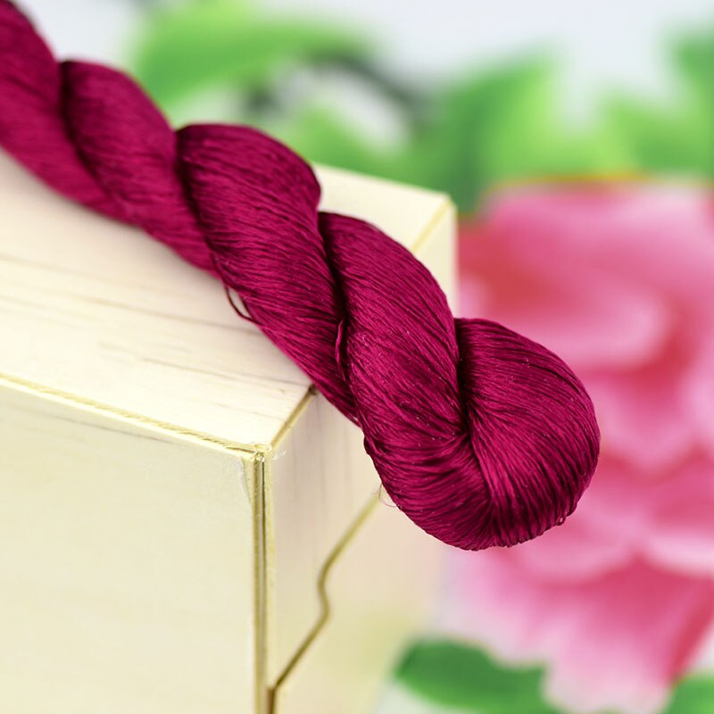 silk embroidery thread / 100% silk thread /hand embroidery embroider cross stitch/rose redseries/8 gradient colors: 7