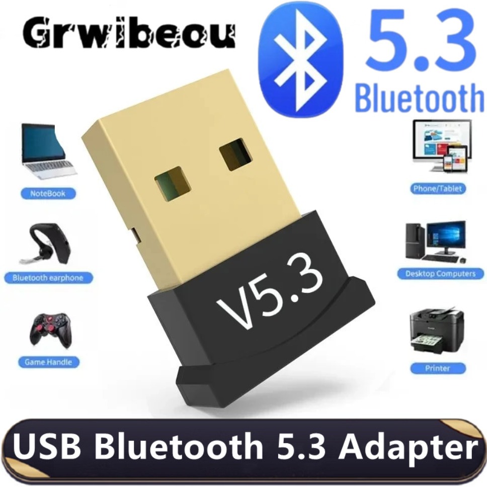 Usb bluetooth 5.3 adaptador sem fio bluetooth 5.1 dongle adaptador para computador portátil sem fio alto-falante receptor de áudio transmissor usb