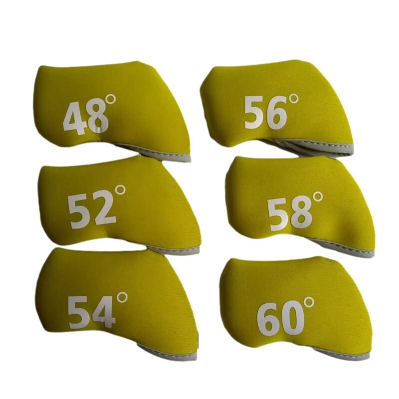 6Pcs Golf Club Covers Synthetic Neoprene Deluxe Golf Sand Wedge Head Covers Golf Headcovers for Main Golf Putter Clubs