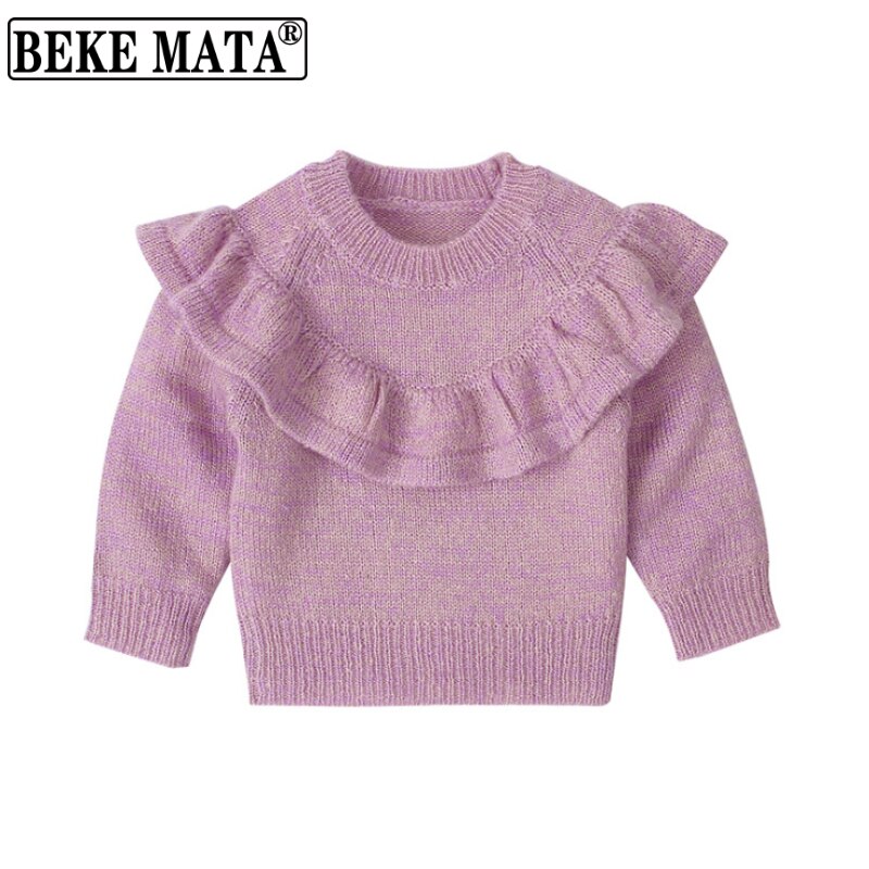 Ropa para bebé niña otoño , suéter tejido para niña con volantes, suéter de manga larga de algodón para niños pequeños, suéter para bebé, ropa de cárdigan