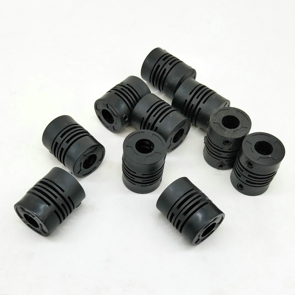 Good RH Nylon Plastic Flexible coupling 4 6 8 mm inner bore omron E6B2 encoder shaft coupler 10pcs/pack