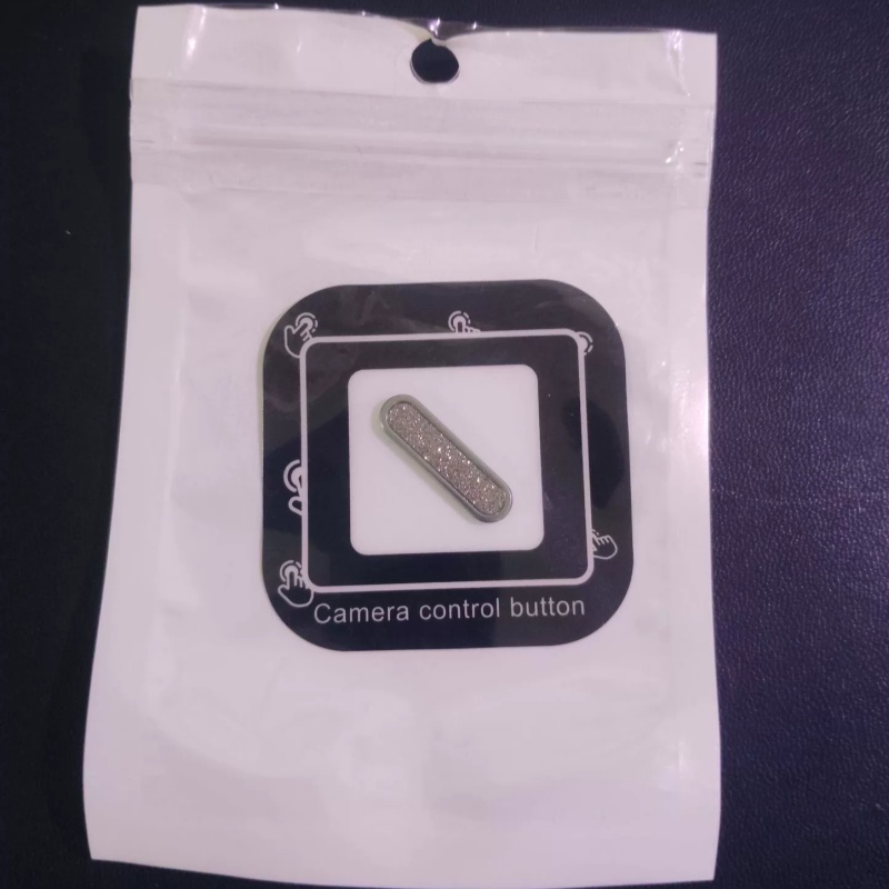 Glitter Camera Control Button Sticker For iPhone 16 Pro Max 16e Plus Bling Side Touch Button Protector for iphone16 series: Orange