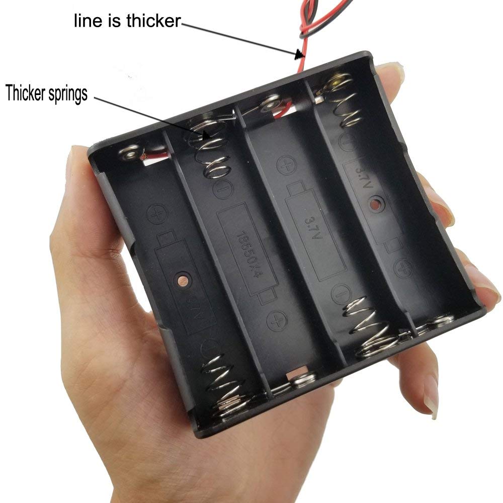 DIY 18650 Battery Storage Box 1X 2X 3X 4X Slot Power Bank Cases Batteries Clip Holder Container With Wire Lead Pin Z2