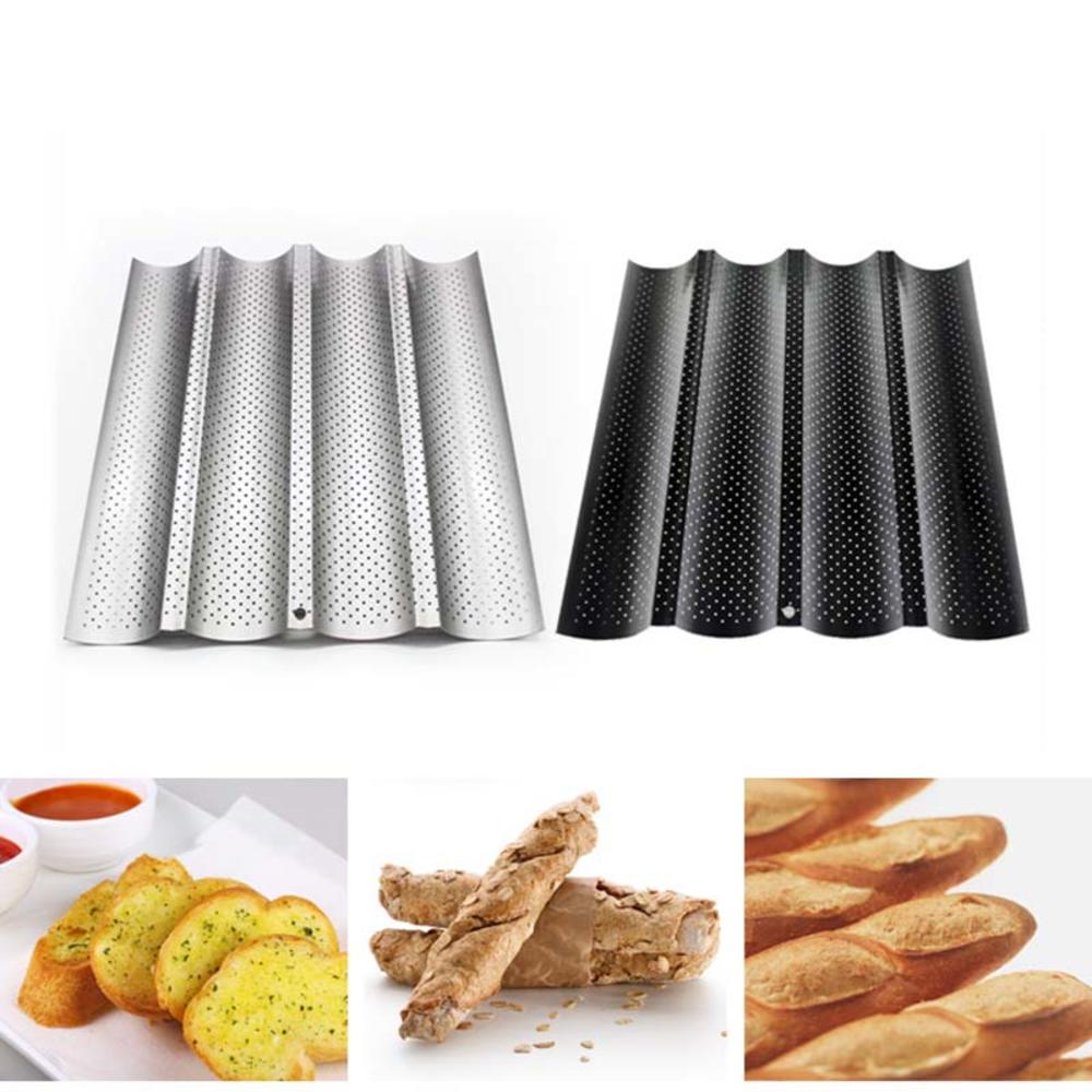 Molde de Baguette ondulado para hornear, alfombrilla antiadherente para horno, bandeja, tapete, utensilios de cocina