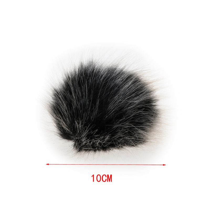 14Pcs 10Cm Faux Kunstmatige Bont Pom Pom Bal Met Elastische Band Voor Diy Breien Hoed Tas Sjaal Accessoires