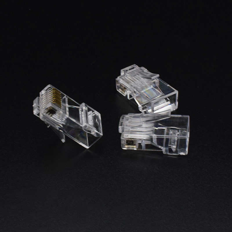 20/50/100pcs Cat6 Cat6e RJ45 Connector Module Plug 1000Mbps Ethernet Cables Adapter Gold Plated Network Crystal Heads