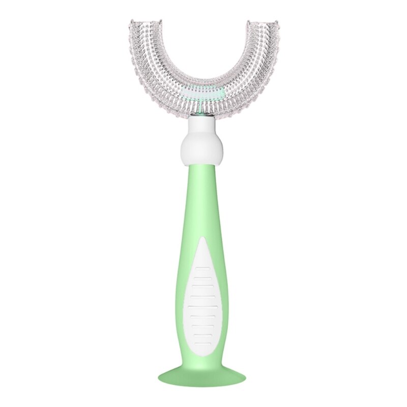 Gxmb Kids U Vormige Tandenborstel Met Siliconen Borstelkop Massage Tandenborstel Hele Mond Tanden Reinigen Voor Kids 2-12 jaar Oud: GN-L