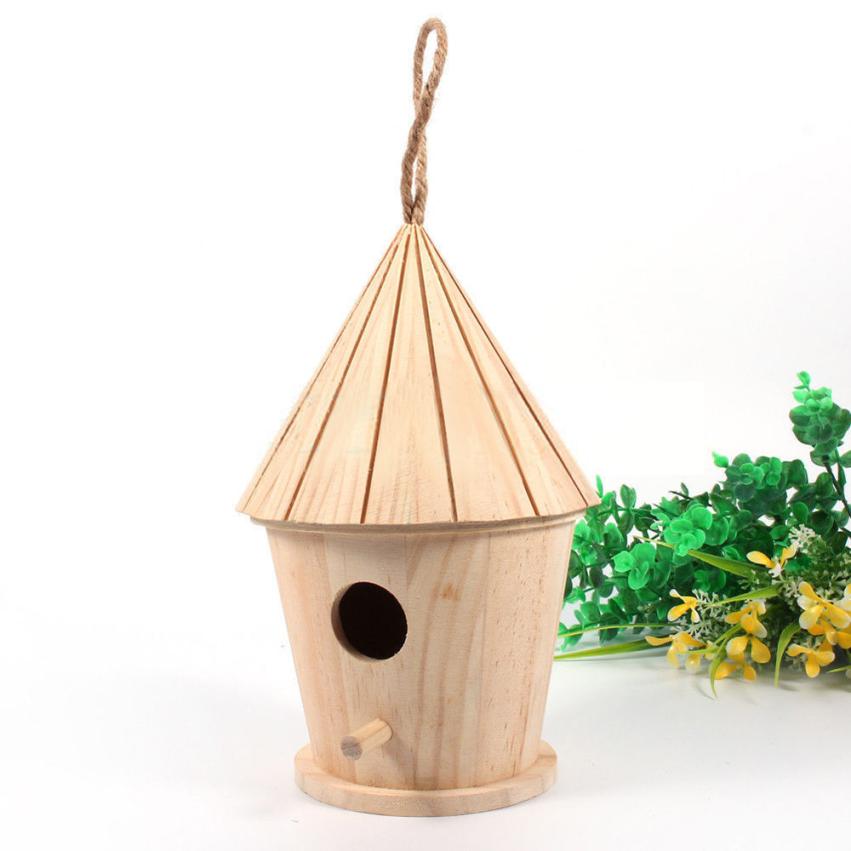 Nest Huis Vogel Doos Houten Vogel Huis Nest Creatieve Muur Gemonteerde Outdoor Vogelhuisje Houten Doos Vogel Huis 14x8.5cm: Default Title