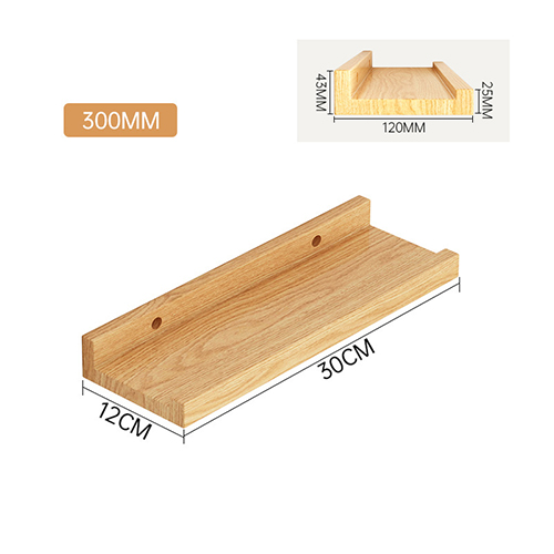 Estante flotante de madera maciza, estantería montada en la pared en forma de U, estante de almacenamiento, soporte de exhibición para sala de estar, baño, cocina, decoración del hogar: Multicolor