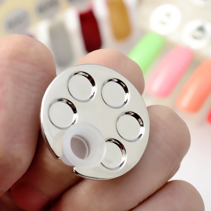 Elecool rustfrit stål makeup foundation øjenskygge neglekunst polish blandepalet stang spatel kosmetisk blanding palet værktøj: Sort