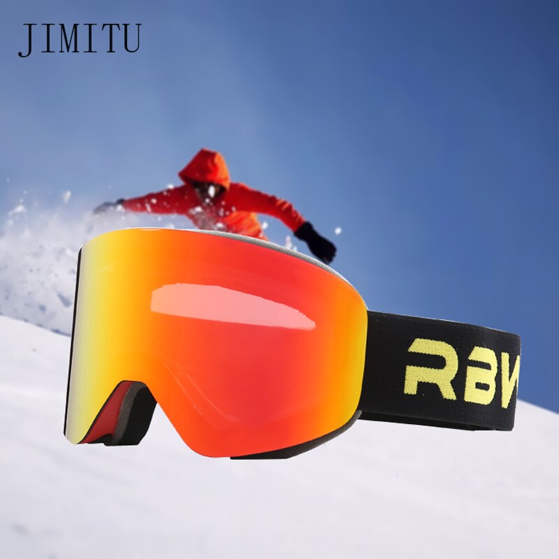 Ski Goggles with Magnetic Double Layer Lens Magnet Skiing Anti-fog UV400 Snowboard Goggles Men Women Ski Glasses Eyewear