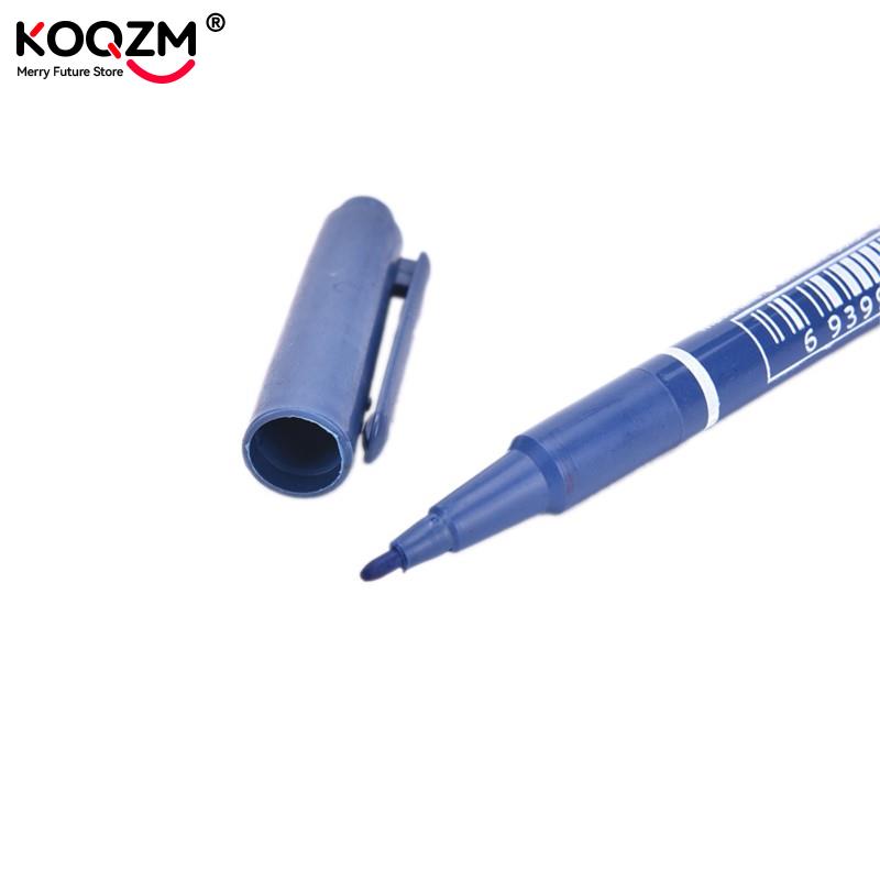 1pc 3 Farben dauerhaft Farbe Marker Stift Zwilling Tipps Verdoppelt geleitet Haken Linie Für CD DVD Medien Rabatt Schnell-trocknen Schreiben Stifte