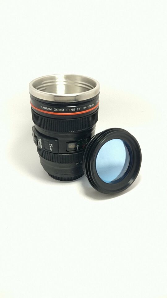 Camera Lens Shape self stirring Coffee Cup Tea Travel Mug Stainless Steel Vacuum Flasks Can be charged