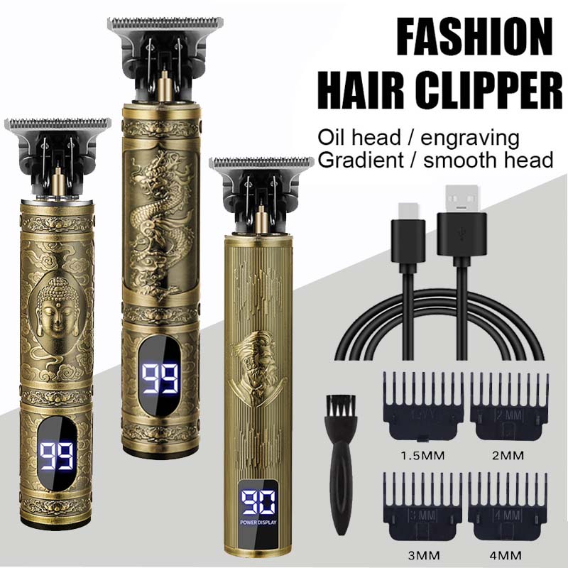 T9 Jahrgang Haars ch neider wiederauf ladbare Haars chneide maschine schnur verlieren Haars chneide maschine elektrische Haarschnitt Digital anzeige Trimmer für Männer