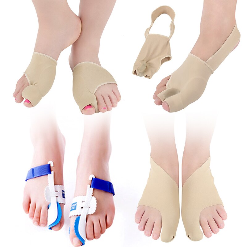 Hallux valgus corrector, grote teenspreider, voetrichter, hallux valgus voetverzorging, siliconen inlegzolen voor schoenen, kussentjes