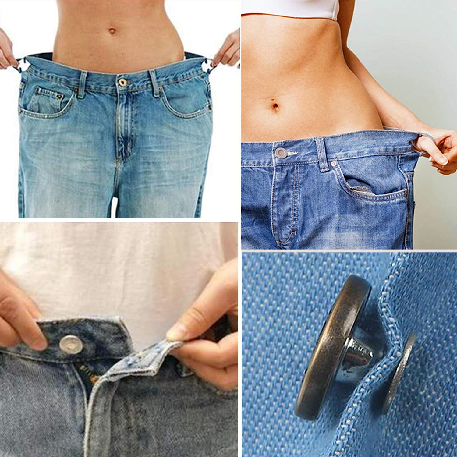 5 pezzi bottoni jeans di ricambio 17mm senza cucito kit di riparazione bottoni metallici bottoni Jean rimovibili senza chiodi accessori per cucire