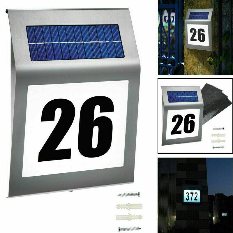 Solar Huisnummer Plaque Licht Met 200LM Motion Sensor Led Verlichting Adres Nummer Voor Huis Tuin Deur Solar Lamp Verlichting