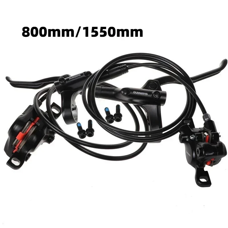 Shimano MT200 BR Hydraulic Disc Brake BL-MT200 One Pair With Brake Pads 800MM 850MM 1400MM 1450MM 1550MM For MTB E-Bike Riding: Burgundy