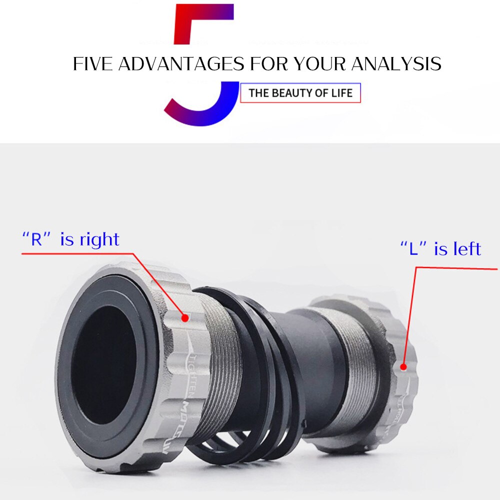 MOTSUV Bike Bottom bracket set Sealed Bearing Thread Type 68 73mm BSA68 BB91 Shell 24mm spline Axis MTB Road Bike Bottom bracket