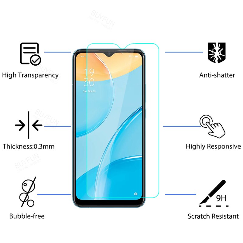 2in1 Tempered Glass for OPPO A15 Glass Camera Lens Protector Film For OPPO A15 OPPOA15 Safety Protective Glass Case