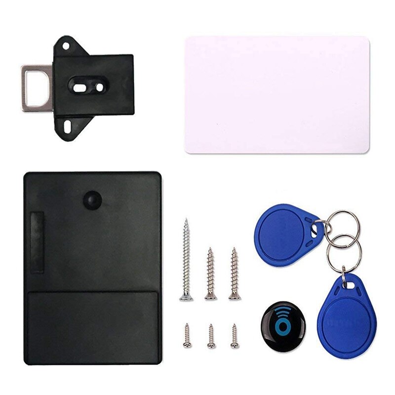 -Black Invisible Rfid Free To Open Intelligent Induction Cabinet Lock Wardrobe Shoe Cabinet Shoe Drawer Door Lock Electroni