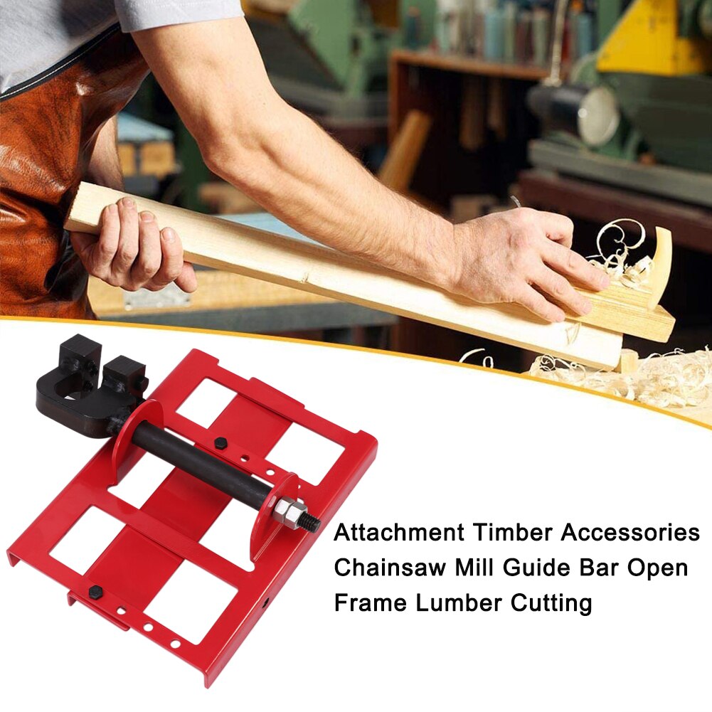 Accesorio de molino de motosierra portátil para carpintería, Marco abierto para construcción, accesorios de barra guía para constructores, corte de madera, acero