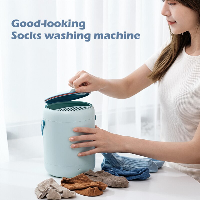 Machine à laver à lessive intelligente, Turbo chaussettes domestiques, petite lumière bleue, antibactérien, sous-vêtements, chaussettes, artef
